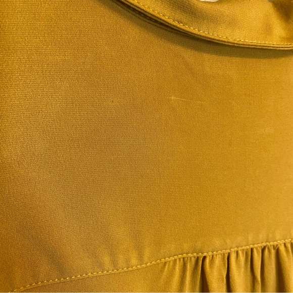 Mustard Button Down Carmen Marc Valvo Top XL - Picture 9 of 10